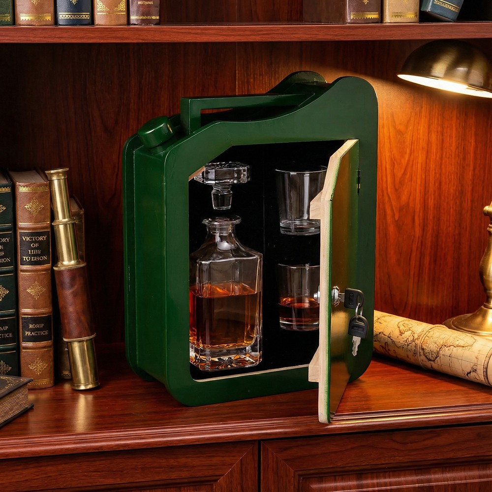 Decanter gift set with glassware and presentation case